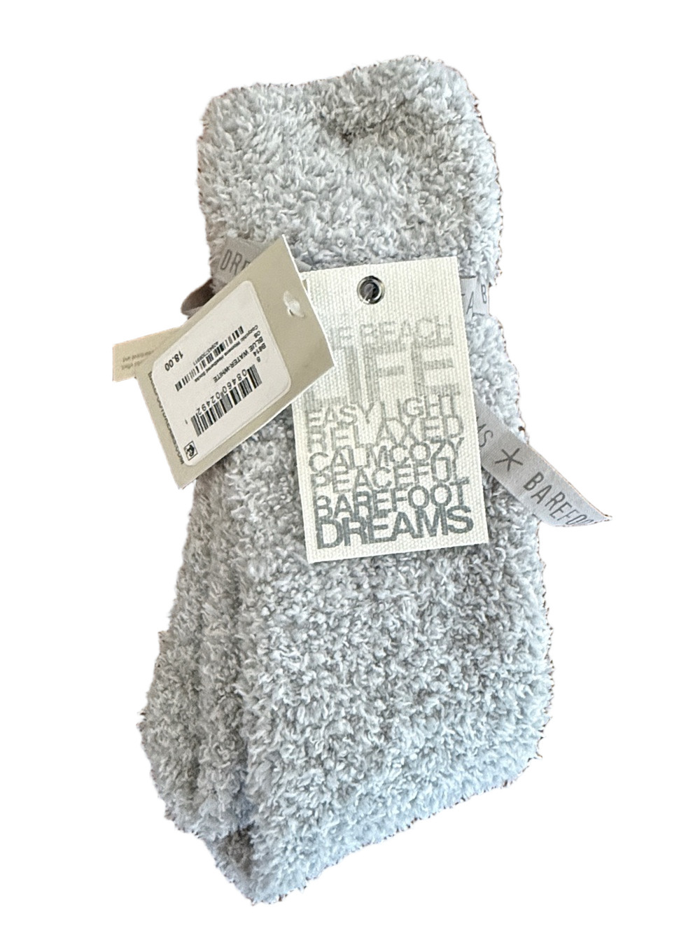 NWT Barefoot Dreams CozyChic Plush Socks Gray | One Size | Cozy Lounge